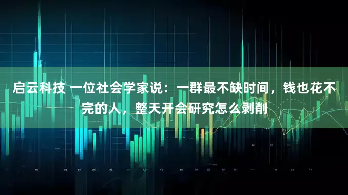 启云科技 一位社会学家说:一群最不缺时间,钱也花不完的人,整天开会研究怎么剥削